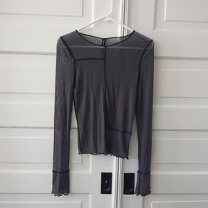 NWOT Urban Outfitters gray mesh top